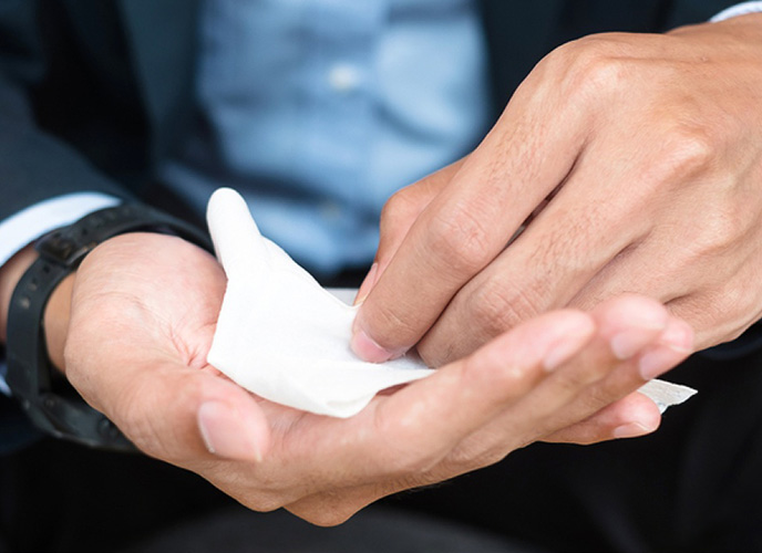 Hand and body cleaning wipes